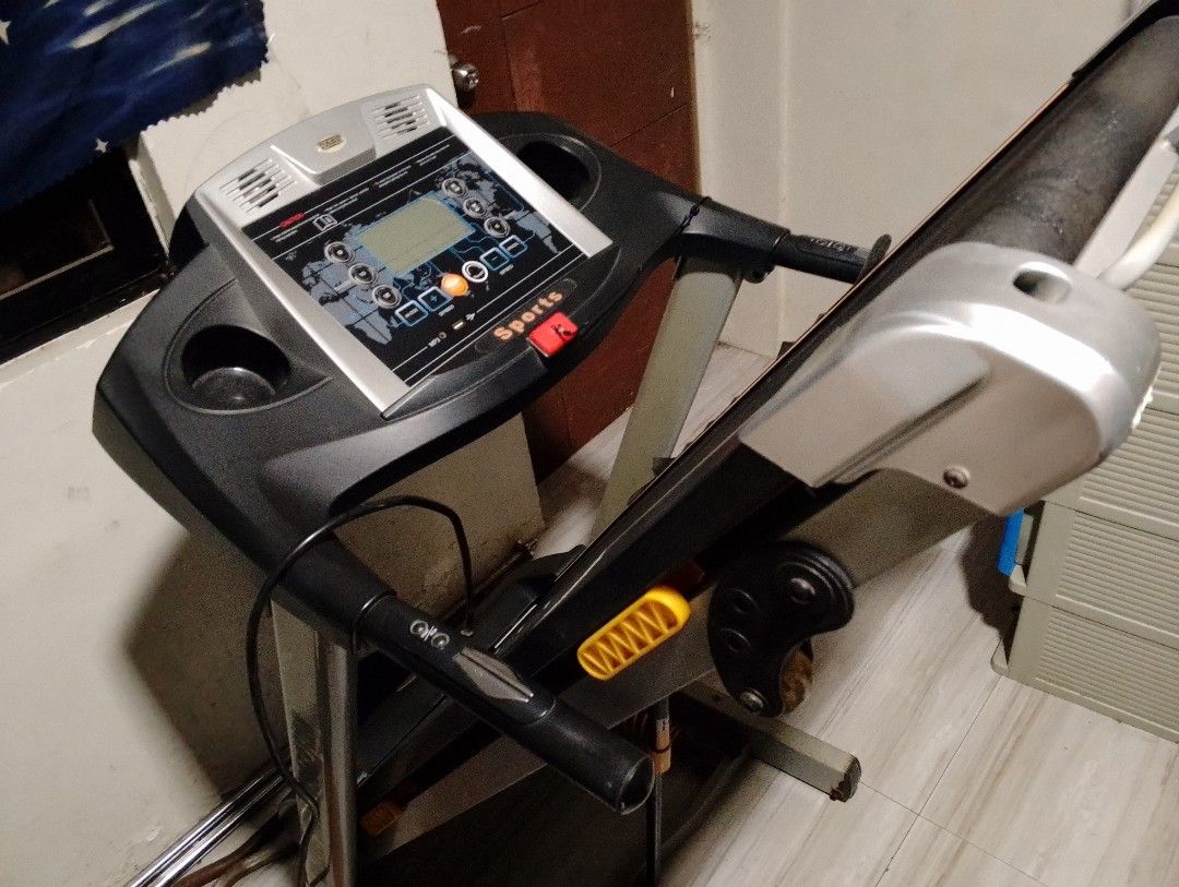 Sports Motorized Folding Treadmill (Category: Cardio & Fitness Machines) located in Paranaque City. Submitted by jannaelise24 (Listing ID 1469864786, Image 2). Description: - Space-saving foldable design, perfect for home use - Digital console panel to track speed and workout progress - Built-in speakers for your workout music - Convenient cup holders for your water bottle - Safety stop key for secure workouts - Ideal for indoor walking and runni