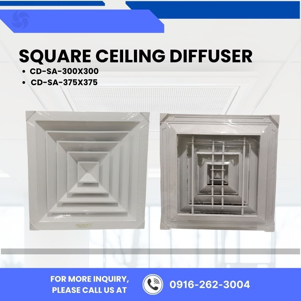 SQUARE CEILING DIFFUSER (Category: Everything Else Others) located in Makati City. Submitted by johnstone_mkt (Listing ID 1469765118, Image 2). Description: The Square Ceiling Diffuser is a high-efficiency terminal air distribution device engineered for commercial, industrial, and residential HVAC systems. It is designed to deliver uniform air distribution, ensuring optimal thermal comfort and consistent indoor air quality while seamlessly blendi