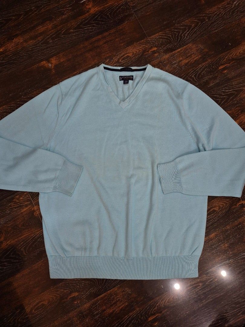 Stafford Cotton Knit Longsleeve (Category: Tshirts & Polo Shirts ) located in Santa Cruz. Submitted by deenem (Listing ID 1469770311, Image 2). Description: Like New😍👌 No flaws👌 L on Tag Can fit L-XL Asian (Measurements laid flat in inches) Bust:22.5 Armhole:10.5 Lenght: 27.5.