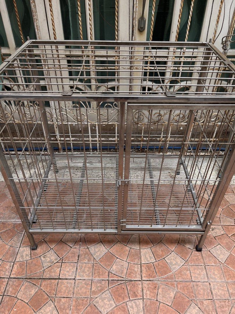 Stainless Dog Cage (Category: Homes & Other Pet Accessories) located in Las Pinas. Submitted by deepsouthe (Listing ID 1469833690, Image 2). Description: For Sale: stainless dog cage Nothing to fix With stainless trays Php5,000 cash Php6,500 trade Las Pinas area Can be delivered depende sa pag-uusap.