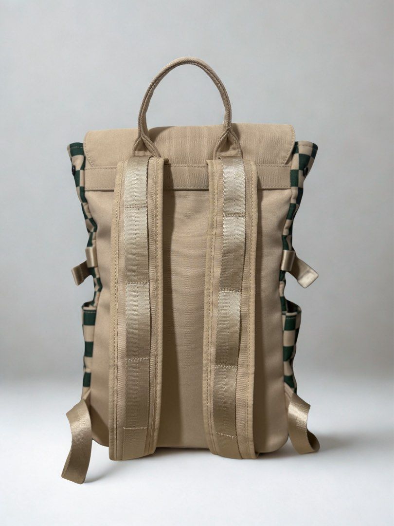 Starbucks Christy Ng Green Checkerboard Backpack (Category: Backpacks) located in Manila. Submitted by mrjalandoni (Listing ID 1469898370, Image 3). Description: - Authentic Starbucks x Christy Ng collaboration backpack - Trendy green and beige checkerboard pattern with solid beige front pocket - Classic Starbucks siren logo and Christy Ng brand patch - Adjustable shoulder straps and top carry handle - Convenient side slip pockets for tumblers or