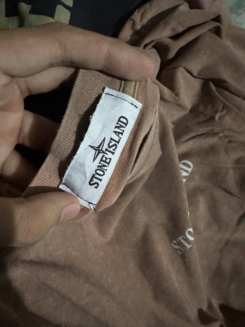 stone island (Category: Tshirts & Polo Shirts ) located in Manila. Submitted by youngvill (Listing ID 1469788074, Image 3). Description: width: 27” length: 30” - Color: washed brown - Condition: Clean, no major flaws - Ideal for: Streetwear outfits or gym fits.