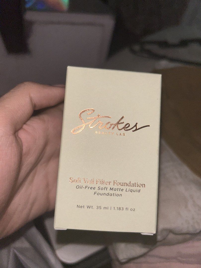 Strokes Beauty Lab Soft Veil Filter Foundation Fair Warm (Category: Makeup) located in Manila. Submitted by lovely.453 (Listing ID 1469807992, Image 1). Description: - Brand: Strokes Beauty Lab not used wrong shade nabili:( - Product: Soft Veil Filter Foundation - Shade: Fair Warm - Finish: Oil-free, soft matte liquid - Size: 35 ml / 1.183 fl oz - Condition: Brand new, unopened, comes in original box.