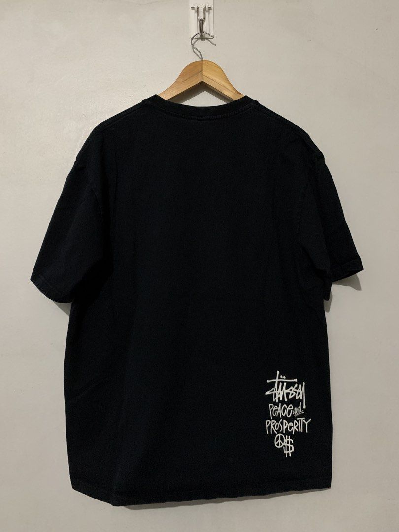 Stussy Peace And Prosperity (Category: Tshirts & Polo Shirts ) located in San Juan City. Submitted by katchur.thirft (Listing ID 1469891234, Image 2). Description: L on tag 22 x 29 Minimal cracks sa maarte but hairlines only Still negotiable drop your offer.