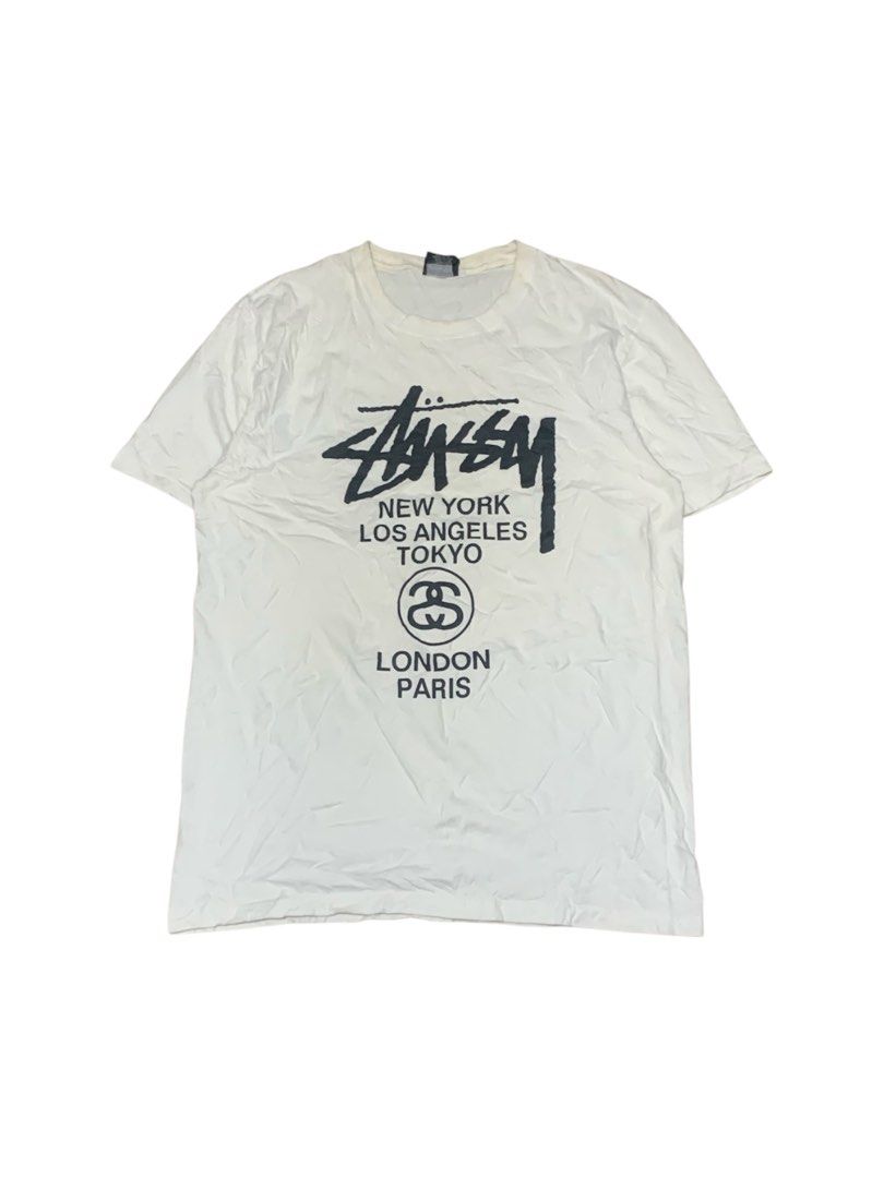 Stussy World Tour (Category: Tshirts & Polo Shirts ) located in Manila. Submitted by lyf_7hrift (Listing ID 1469811059, Image 1). Description: Stussy World Tour Shirt P750 28L 20W Dimes 10/10 Color Rate Asnew Condition.