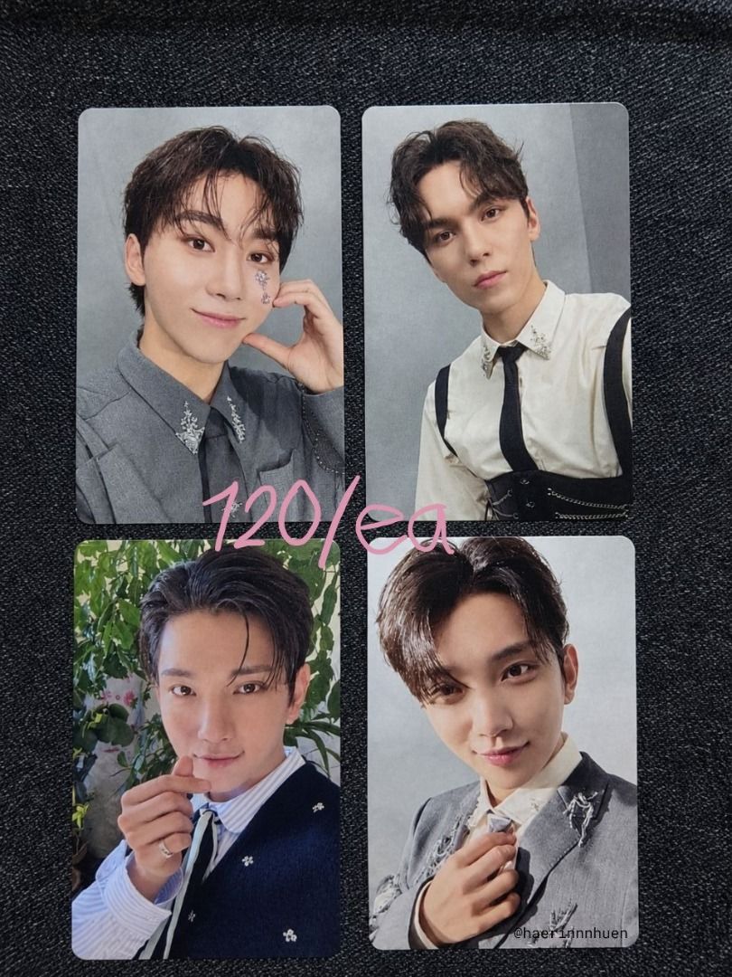 Svt assorted photocards (Category: K-Wave Merchandise) located in Navotas City. Submitted by haerinnnhuen (Listing ID 1469885299, Image 3). Description: Seventeen photocards.