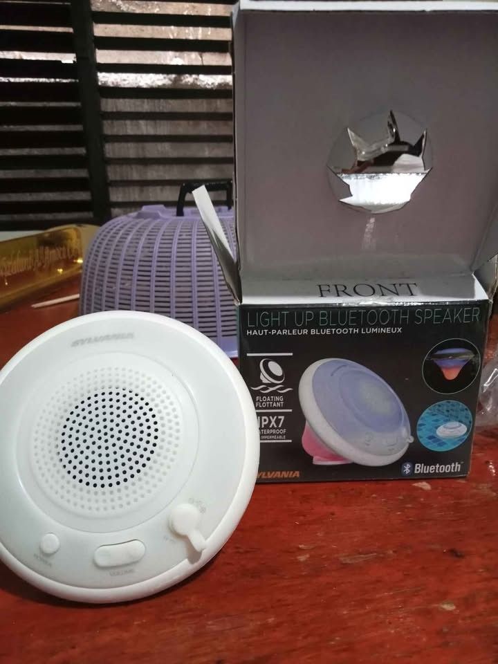 Sylvania Light Up Bluetooth Speaker IPX7 Waterproof Floating (Category: Soundbars, Speakers & Amplifiers) located in Cebu City. Submitted by cebu-garagesale (Listing ID 1469945115, Image 2). Description: Selling Floating Bluetooth Speaker. Never been used. Bought from Canada. For pick-up or delivery. Buyer will pay for shipping fees if for delivery. Location: Near San Carlos South Campus, CTS/CCMC. In Cebu City. Check out also our other items: ht