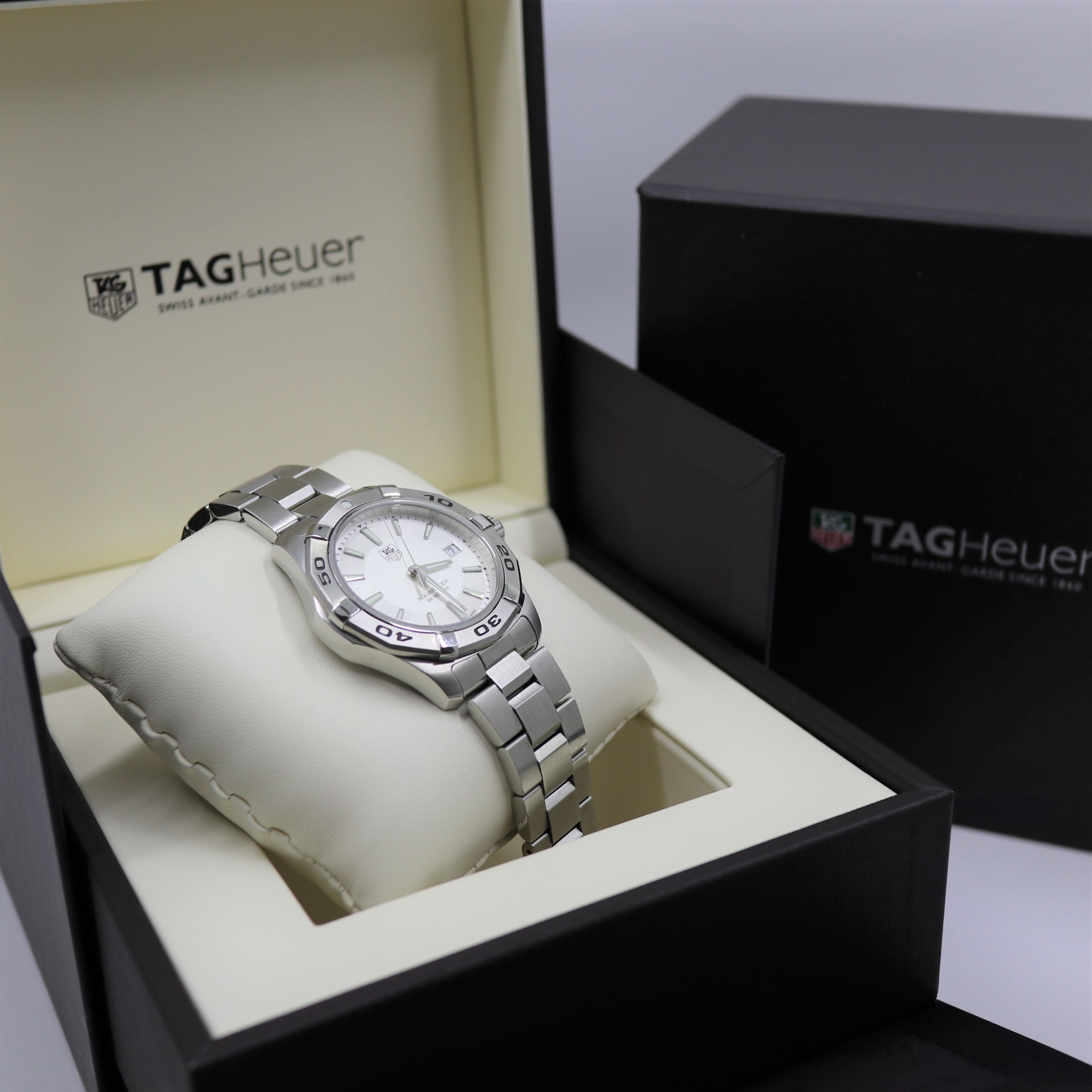 TAG Heuer Aquaracer White Dial Men's Watch WAP1111, Luxury, Watches on ...