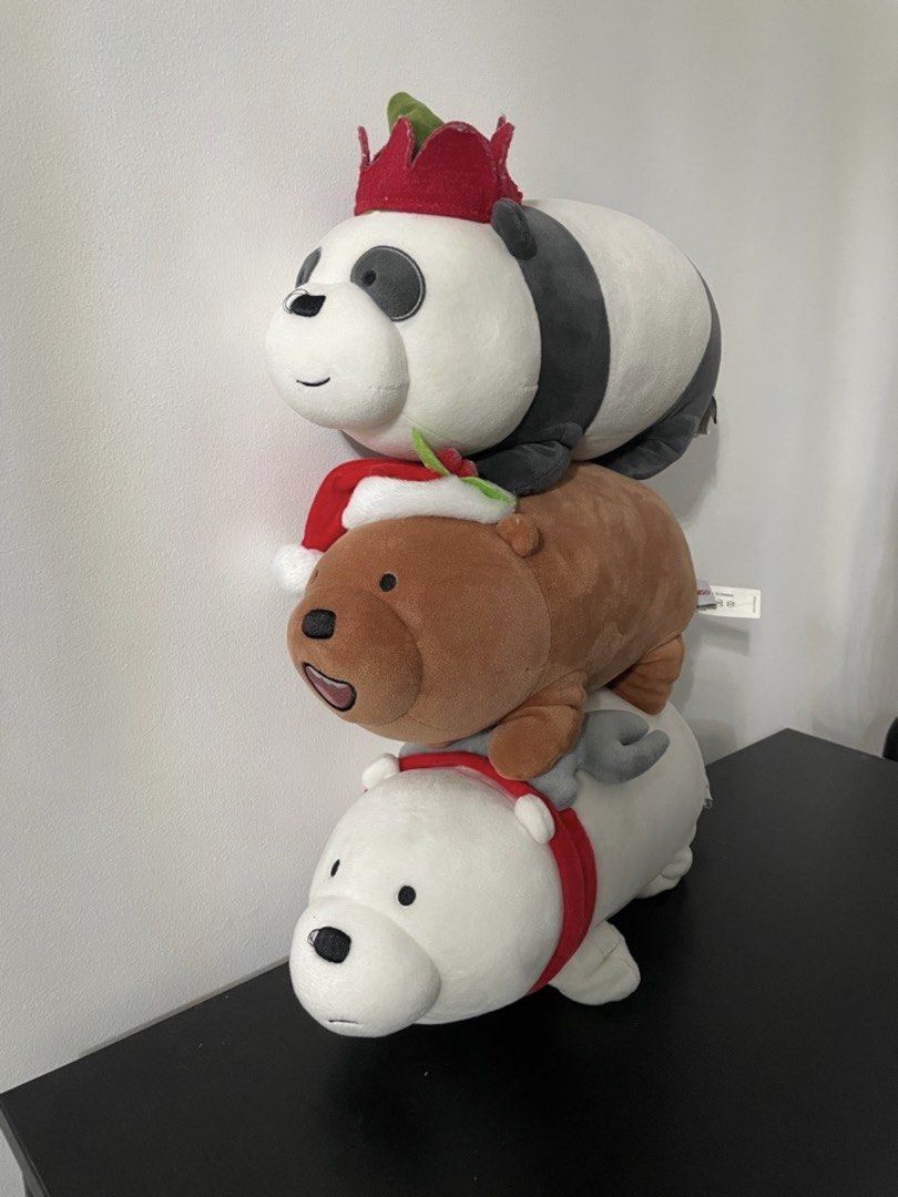 TAKE ALL we bare bears trio (Category: Plushies & Soft Toys) located in Quezon City. Submitted by esa.alvrzz (Listing ID 1469898924, Image 3). Description: ORIGINAL BRAND FROM MINISO Location: 📍Deparo north caloocan and 📍Cubao, quezon city rfs: declutter.