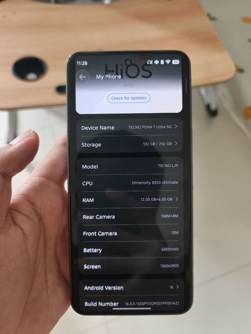 TECNO POVA 7 ULTRA (Category: Android Others) located in Manila. Submitted by summerr03 (Listing ID 1469895780, Image 3). Description: for sale only TECNO POVA 7 ULTRA 256GB NO ISSUE MINIMAL DENTS UNIT CASE ONLY WILLING TO MEET UP HALFWAY PASAY LOC..