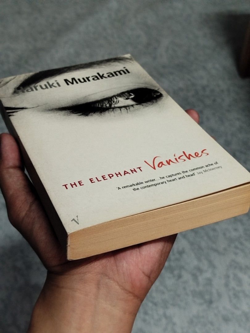 The Elephant Vanishes by Haruki Murakami (Category: Storybooks) located in Marikina City. Submitted by cloudescollection (Listing ID 1469774251, Image 3). Description: The Elephant Vanishes by Haruki Murakami Like new condition One page has some sort of ink markings on it (see attached photo) Clean copy; no annotations.
