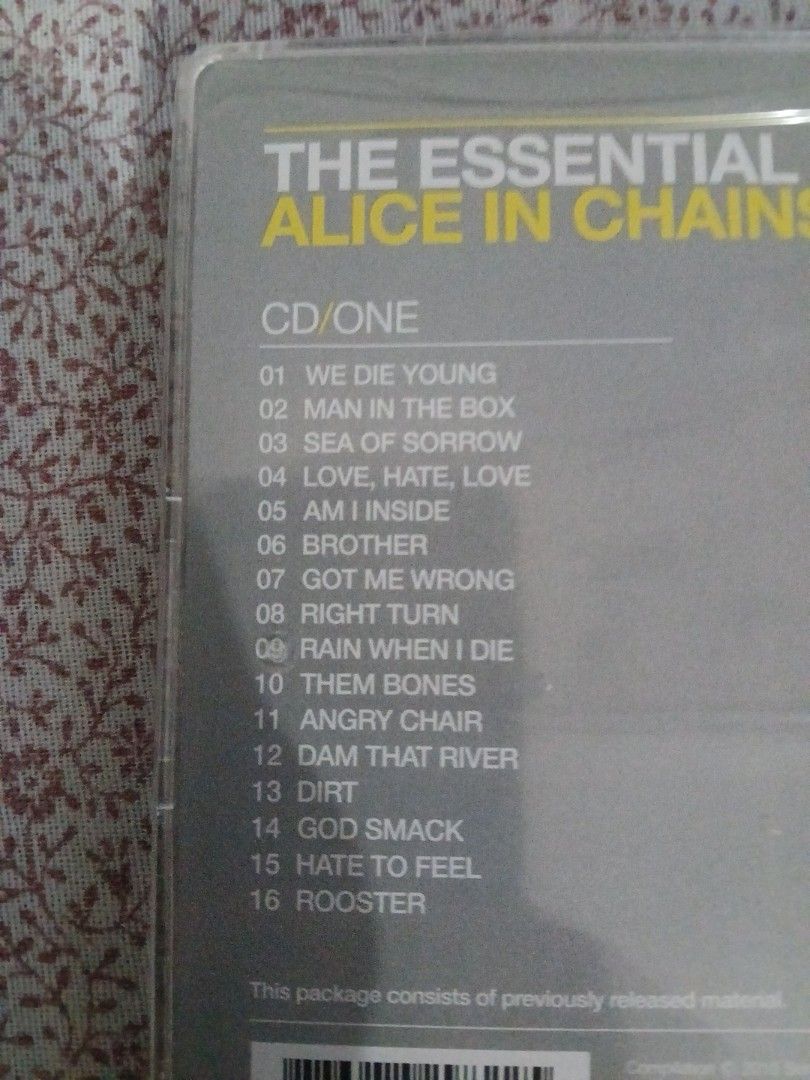 The Essential Alice In Chains 2CD Album (Category: CDs & DVDs) located in Pili. Submitted by marktoraldo (Listing ID 1469848803, Image 3). Description: 2 cd Sealed. 1600 Php. add sf Gcash mop. ty admin.