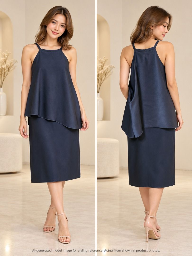 The Fashion Vault 5-Outfit Bundle (Category: Sets or Coordinates) located in Antipolo. Submitted by openingthevault728 (Listing ID 1469857334, Image 2). Description: 5-Outfit Blue Bundle – ₱1,850 for All! 💙 Refresh your wardrobe with four dresses and one pair of navy pants, as shown. Originally ₱3,650, now ₱1,850 for the entire bundle. Save ₱1,800—that’s just ₱370 per item! Message us for measurements and item details. ✨ AI-generated model image