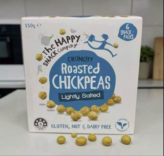 The happy snack company crunchy roasted chickpeas lightly salted 150g ...