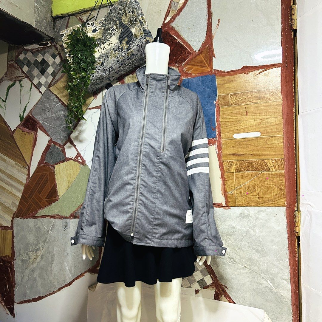 Thom browne jacket (Category: Luxury Apparel) located in Baguio. Submitted by kckc_luxury (Listing ID 1469916072, Image 3). Description: 🌸 TINY PINK SPOTS ARE LENS DAMAGE, NOT CLOTH STAINS ————————— ❗️KINDLY READ BEFORE MAKING AN OFFER❗️ LISTING DETAILS size:Large width x length (inches):23x28 condition: EXCELLENT --- MOP: Gcash / BPI MOD: J&T / JRS LOCATION: Baguio City --- NOTE: • Manage your expectations • Photos did not go under any edit but