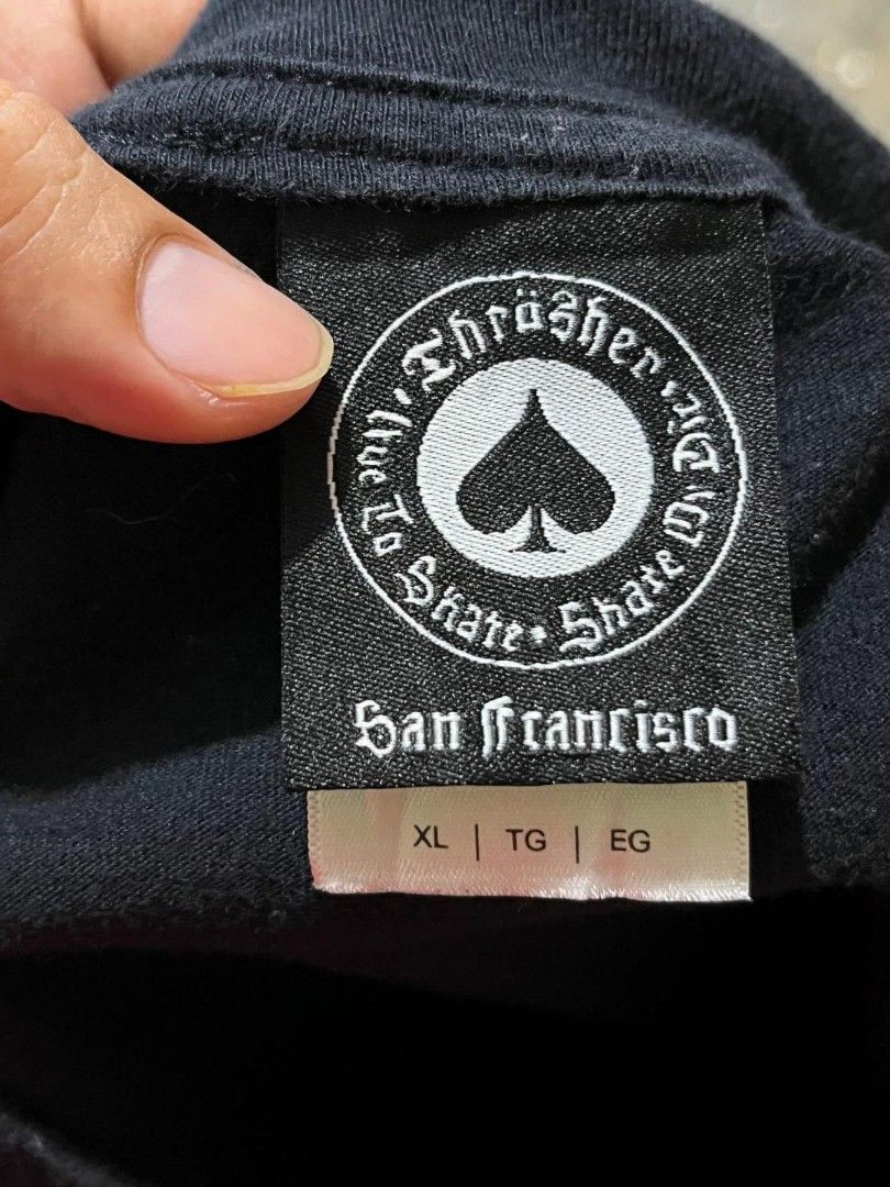 THRASHER FLAMES SHIRT (Category: Tshirts & Polo Shirts ) located in Davao. Submitted by blazing.rachel02 (Listing ID 1469886875, Image 2). Description: 21 x 27 (fits large) Bagong bago pa No issue Can do VC with actual item.