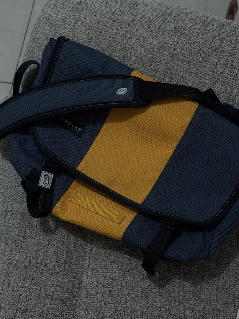 Timbuk2 San Francisco Messenger Bag (Category: Sling Bags) located in Manila. Submitted by shopmnl_0213 (Listing ID 1469790612, Image 1). Description: Selling my original Timbuk2 messenger bag in navy blue and mustard yellow. • Classic color-block design • Durable fabric construction • Adjustable shoulder strap • Spacious and practical for everyday use • Perfect for school, work, or travel Condition: Pre-owned. Please refer to actual photos..