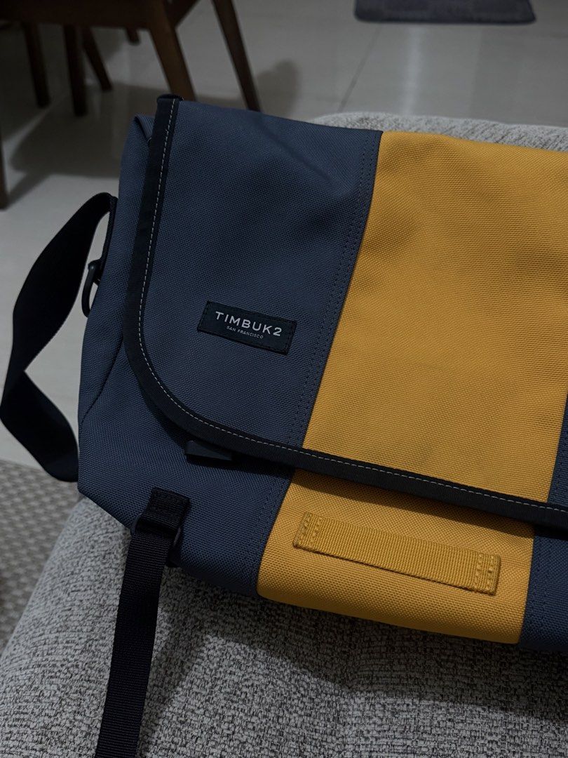 Timbuk2 San Francisco Messenger Bag (Category: Sling Bags) located in Manila. Submitted by shopmnl_0213 (Listing ID 1469790612, Image 3). Description: Selling my original Timbuk2 messenger bag in navy blue and mustard yellow. • Classic color-block design • Durable fabric construction • Adjustable shoulder strap • Spacious and practical for everyday use • Perfect for school, work, or travel Condition: Pre-owned. Please refer to actual photos..