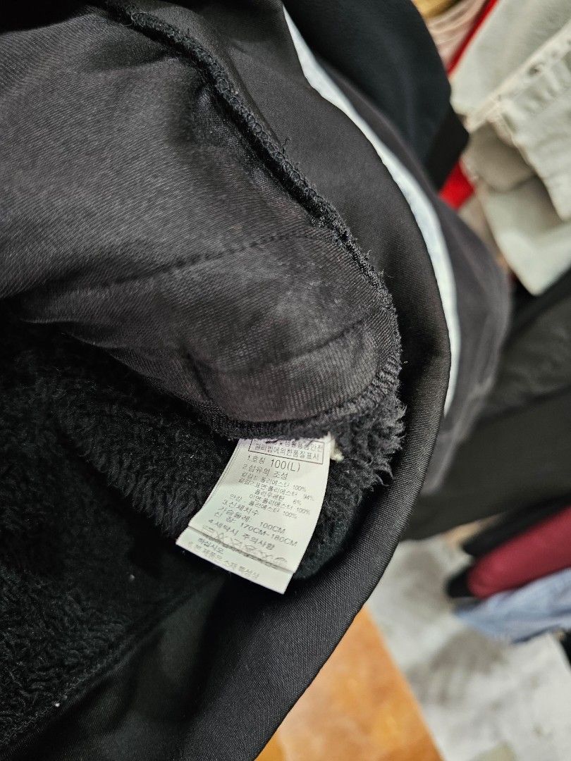 TNF + Bosch fleece Jacket (Category: Coats, Jackets and Outerwear) located in Baguio. Submitted by kayeonlineshop (Listing ID 1469855277, Image 3). Description: A black, full-zip fleece mid-layer or bomber-style track jacket featuring ribbed cuffs and a low-profile bomber collar.