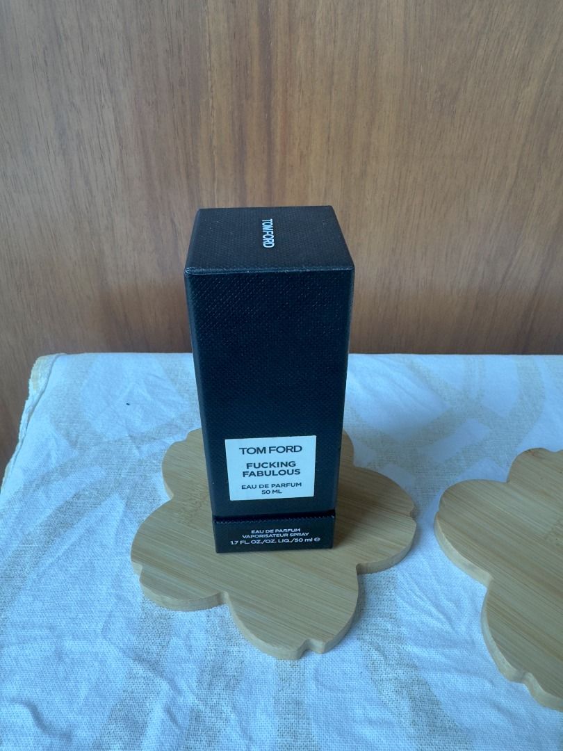 Tom Ford Fucking Fabulous Eau de Parfum 50ml (Category: Fragrance & Deodorants) located in Taguig. Submitted by rioperfumecollection888 (Listing ID 1469809702, Image 2). Description: Hi so this perfume has a factory defect on the box thats why i kept it hahaha As you can see Tom ford label on top of perfume box is sideways lmao. I used this once and kept in my collection Shipping from Pasay.