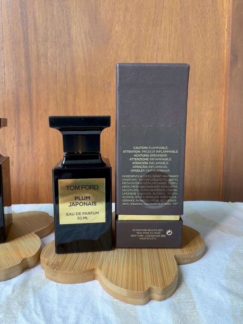 Tom Ford Plum Japonais Eau de Parfum 50ml (Category: Fragrance & Deodorants) located in Taguig. Submitted by rioperfumecollection888 (Listing ID 1469812688, Image 3). Description: My favorite perfume. I used this 2x. Sprayed 10x Juice level is 48-49ml / 50ml Complete presentation if you know you know Shipping/Meetup BGC BELAGIO 2.