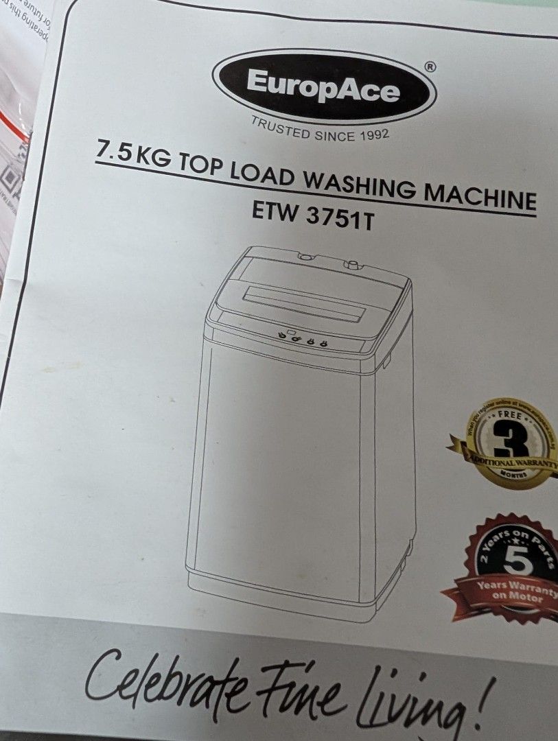 Top Wash Powder Top load washing machine with detergent box, TV & Home Appliances ...