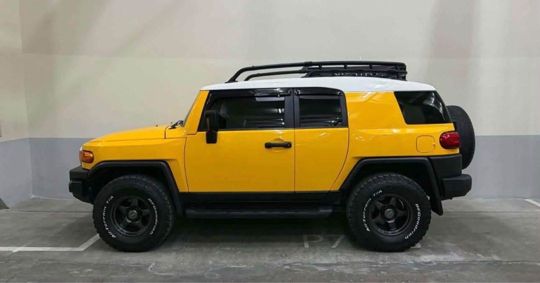 Toyota FJ Cruiser (Category: Used Cars) located in Manila. Submitted by kurtvalenc82453 (Listing ID 1469790305, Image 3). Description: FOR SALE P1,660,000 2018 Fj Cruiser Complete papers Close dead of sale transaction only 48K Odo Never trailed Fresh inside and out must see❤️ All stock except : Mags and tires Black paint side mirror covers Black paint side bumper cover Side bumper with Light Jaos skid plate White paint front grill Qc area.