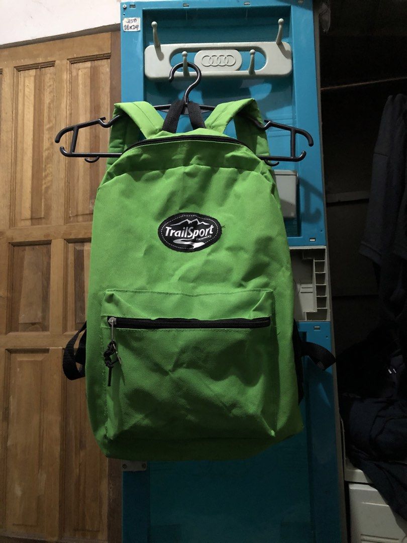 TrailSport Backpack — Lime Green (Category: Backpacks) located in San Juan, La Union. Submitted by declutteringog7 (Listing ID 1469940590, Image 3). Description: 🎒 TrailSport Backpack — Lime Green 💰 Price: ₱250 lp 📝 Details: • Brand: TrailSport • Color: Bright Lime Green with black accents • Material: Durable 600D polyester • Condition: Preloved — very good condition • No tears or major damage • All zippers working smoothly • Clean inside and 