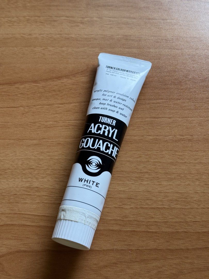 Turner Acryl Gouache White PW6 100ml (Category: Craft Supplies & Tools) located in Cebu City. Submitted by nrlynsd (Listing ID 1469794075, Image 2). Description: Selling an unused 100ml tube of Turner Acryl Gouache in White (PW6). Fixed price. Delivery via JRS. I’ll shoulder the SF. Bought from Uematsu Japanese Art Supply in Tokyo, November 2025. RFS: I bought two tubes, but I don’t paint much at the moment. Also have to reduce my physical items 
