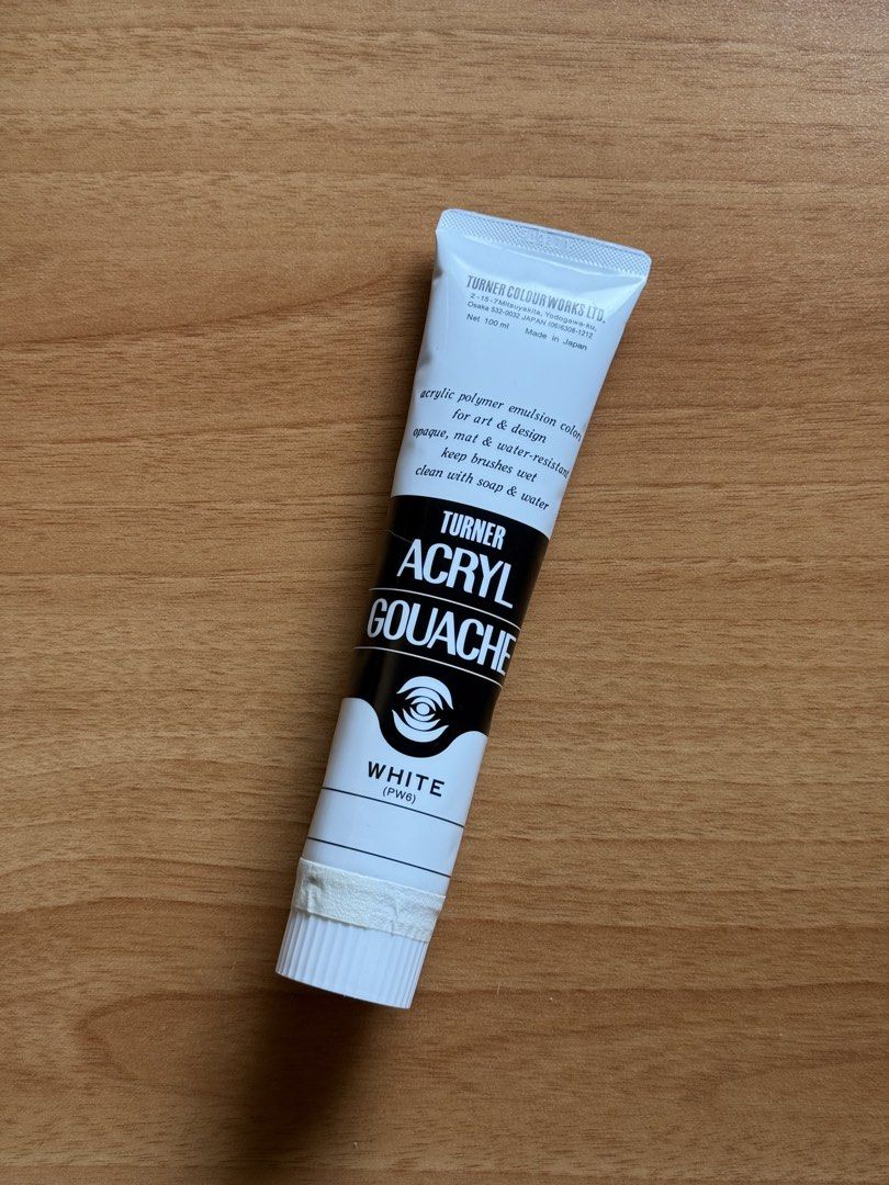 Turner Acryl Gouache White PW6 100ml (Category: Craft Supplies & Tools) located in Cebu City. Submitted by nrlynsd (Listing ID 1469794075, Image 1). Description: Selling an unused 100ml tube of Turner Acryl Gouache in White (PW6). Fixed price. Delivery via JRS. I’ll shoulder the SF. Bought from Uematsu Japanese Art Supply in Tokyo, November 2025. RFS: I bought two tubes, but I don’t paint much at the moment. Also have to reduce my physical items 