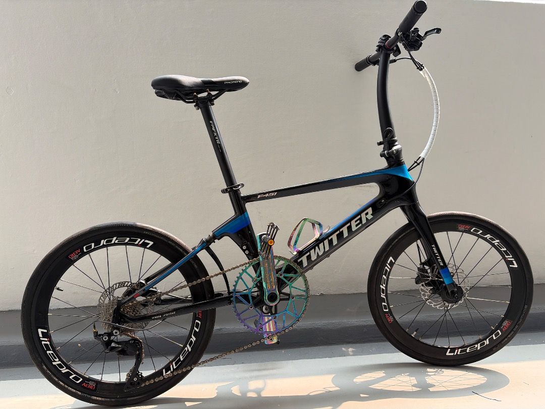 Twitter Folding Bike with Litepro Wheels, Sports Equipment, Bicycles ...