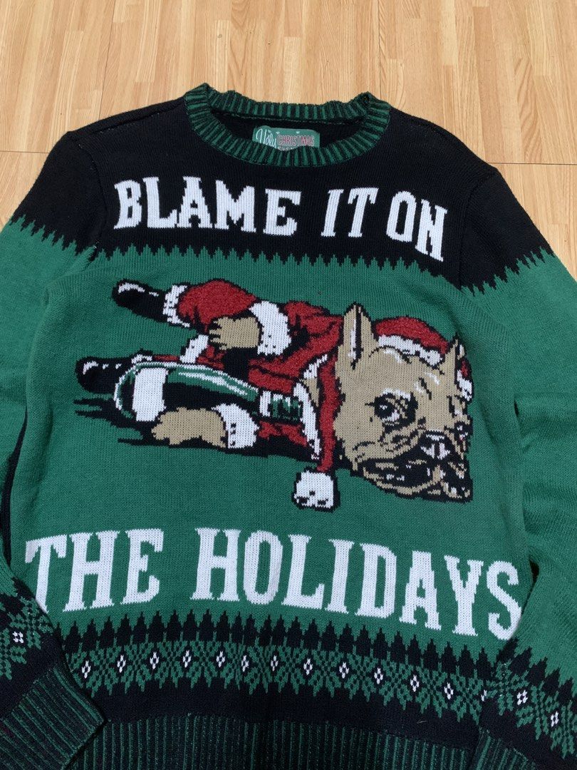 UGLY CHRISTMAS SWEATER KNIT TOP (Category: Longsleeves) located in Rizal. Submitted by uniii_011 (Listing ID 1469916717, Image 2). Description: W:18 L: 26.