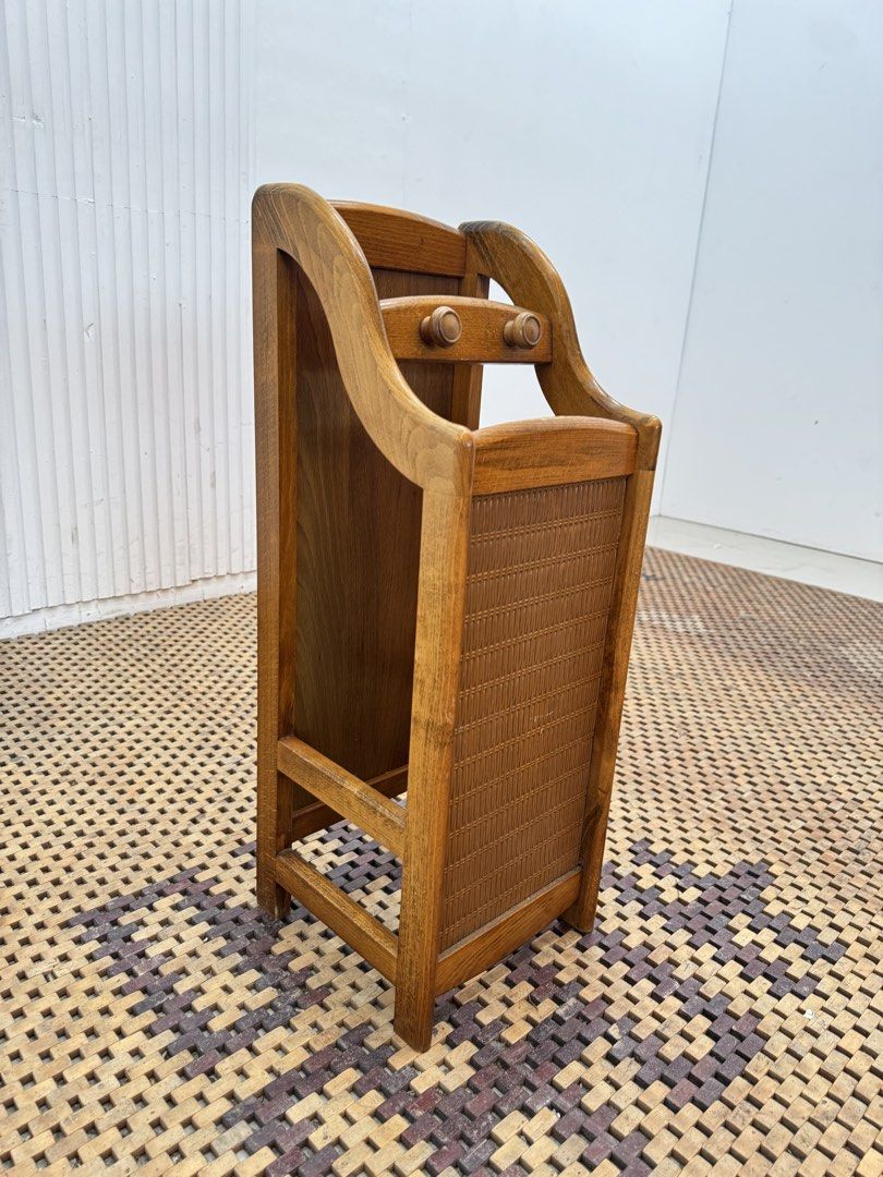 Umbrella rack (Category: Shelves, Cabinets & Racks) located in Quezon City. Submitted by matetdevis13 (Listing ID 1469760151, Image 2). Description: Vintage Wooden Umbrella Rack Price: 2,200 L9.5 x H25.5 In good condition Code JMD3-M130.