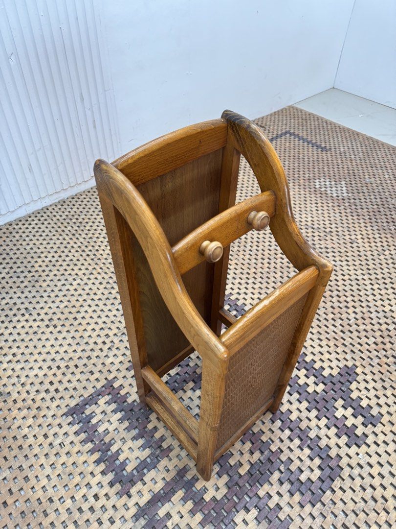 Umbrella rack (Category: Shelves, Cabinets & Racks) located in Quezon City. Submitted by matetdevis13 (Listing ID 1469760151, Image 3). Description: Vintage Wooden Umbrella Rack Price: 2,200 L9.5 x H25.5 In good condition Code JMD3-M130.
