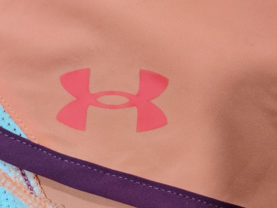Under Armour Kids Short (Category: Babies & Kids Fashion) located in General Santos City (Dadiangas). Submitted by alfredanth42291 (Listing ID 1469832010, Image 3). Description: UNDER ARMOUR RUNNING SHORT neon orange/purple youth size M W: 25.5-30 L: 9.5 -w/ drawstring -quickdry ✓excellent condition 225.