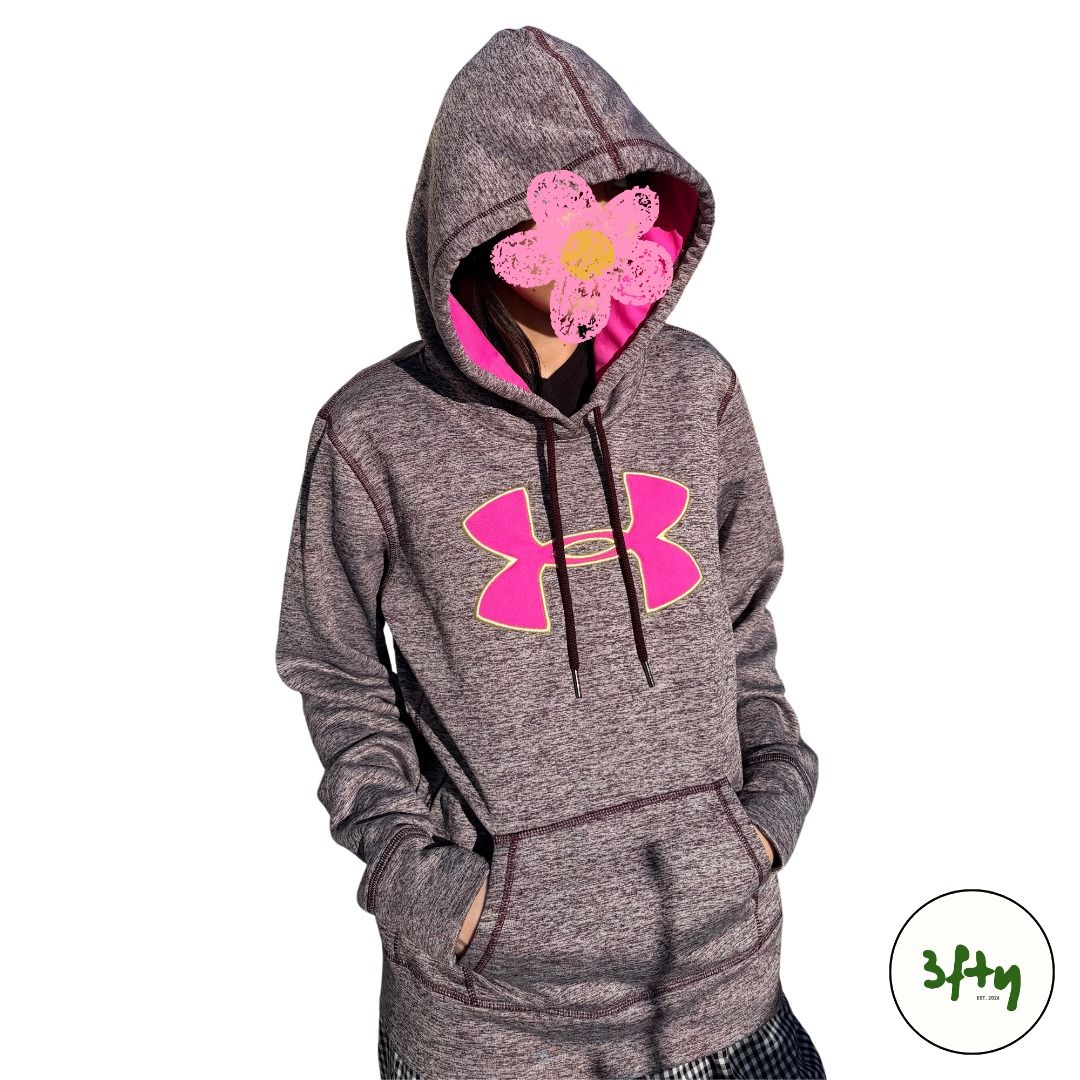 Under Armour Pink Hoodie (Category: Coats, Jackets and Outerwear) located in Pantabangan. Submitted by 3ftyfinds (Listing ID 1469801687, Image 3). Description: Mode of payment: GCash/Bank Transfer Mode of delivery: J&T Express (shouldered by buyer) Meet ups/drop off within Baguio City proper only. Feel free to dm for inquiries, thank you!!.