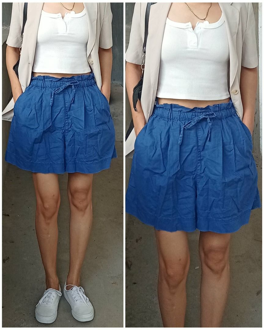 UNI Qlo Linen/cotton summer short (Category: Shorts) located in Davao. Submitted by irisrazona16792 (Listing ID 1469777801, Image 2). Description: Wd side pocket Waist 28-32 (garterize) L 16.5 good as new.