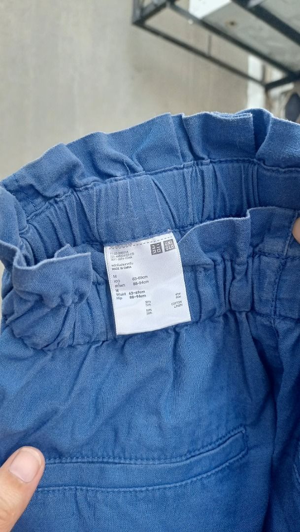 UNI Qlo Linen/cotton summer short (Category: Shorts) located in Davao. Submitted by irisrazona16792 (Listing ID 1469777801, Image 3). Description: Wd side pocket Waist 28-32 (garterize) L 16.5 good as new.