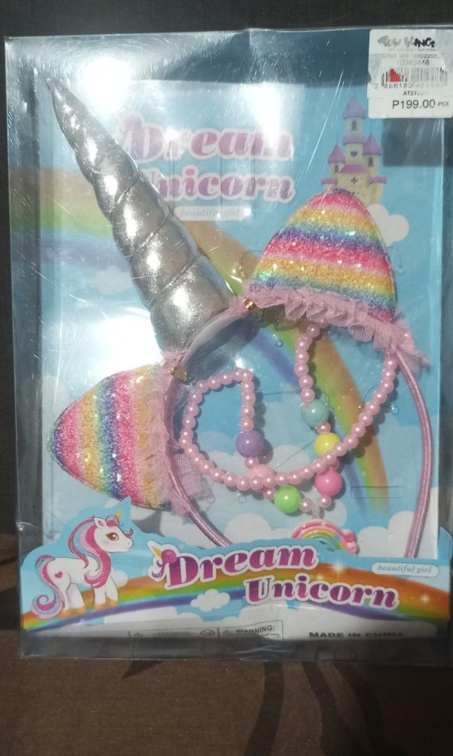 Unicorn headband and accessy (Category: Babies & Kids Fashion) located in Kawit. Submitted by jaz4u_23 (Listing ID 1469868643, Image 1). Description: Brand new.