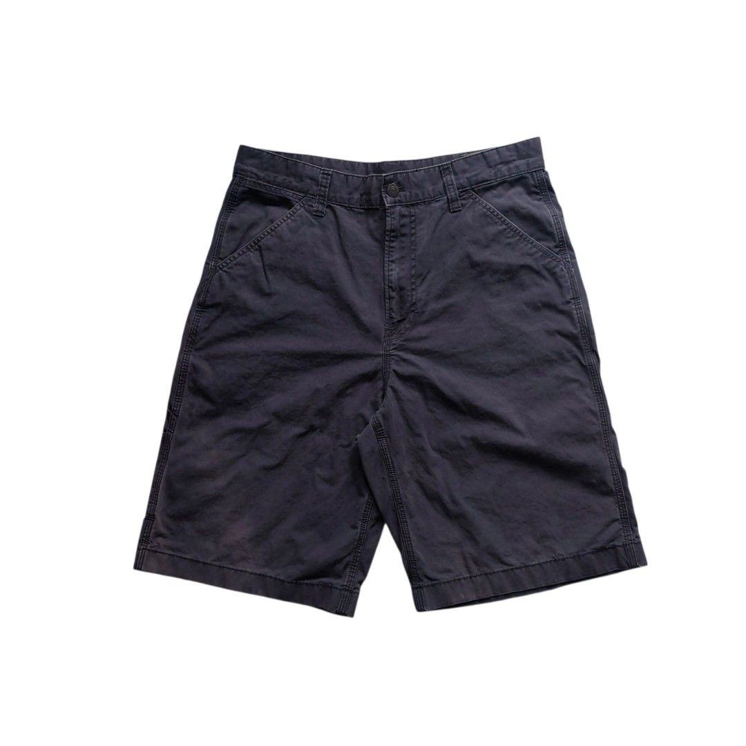 Uniqlo Carpenter Shorts (Category: Shorts) located in Quezon City. Submitted by y3thriftshop (Listing ID 1469765823, Image 1). Description: Tag: Uniqlo Carpenter Shorts Color : Black Size : M on Tag Dimension : 32x22.5 Leg Opening: 12 Condition : Good Color Rate : 7.5-8/10 Price : P199.00 Issue : Sun fade see photo RFS : Buy and Sell Additional Information : - 2 Side Pockets - 2 Back Pockets - 2 Additional Small Pockets Please read: - Color may v