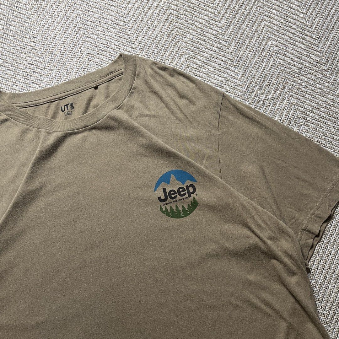 Uniqlo ‘Jeep’ Graphic Tee (Category: Tshirts & Polo Shirts ) located in Rizal. Submitted by cattleya_street (Listing ID 1469820920, Image 3). Description: Uniqlo ‘Jeep’ Graphic Tee Size: XL Measurments: W - 22.5in L - 30in Excellent Condition Mine: ₱350 .