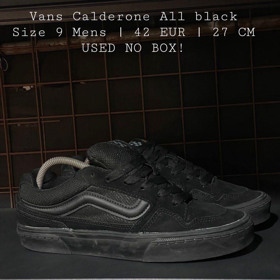 Vans Caldrone All Black (Category: Sneakers) located in Quezon City. Submitted by rezzle_ (Listing ID 1469879252, Image 1). Description: VANS CALDRONE SIZE 9 MENS USED NO BOX!.