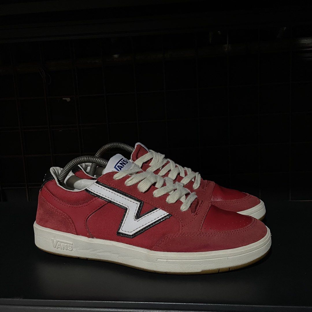 Vans Lowland Red White (Category: Sneakers) located in Quezon City. Submitted by rezzle_ (Listing ID 1469879632, Image 2). Description: VANS LOW LAND SIZE 8.5 MENS USED NO BOX!.
