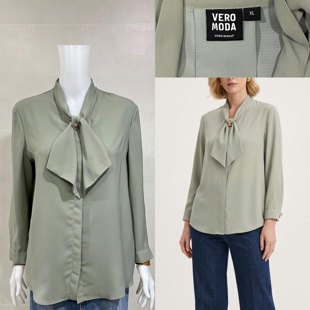 Vero Moda Tate Olive LS Blouse (Category: Blouses) located in Cebu City. Submitted by kei.flmn (Listing ID 1469770653, Image 1). Description: 📌PLEASE READ BEFORE MAKING AN OFFER Excellent Condition (No issues) Size:Fits XL - [x] Flat Lay Measurements (in inches): - [x] Bust: 42 ” - [x] Length Reference: Mannequin Height : 5’4” (First-come, first-served basis) Due to an increased number of joy reservers and fake buyers, offers will only be accept
