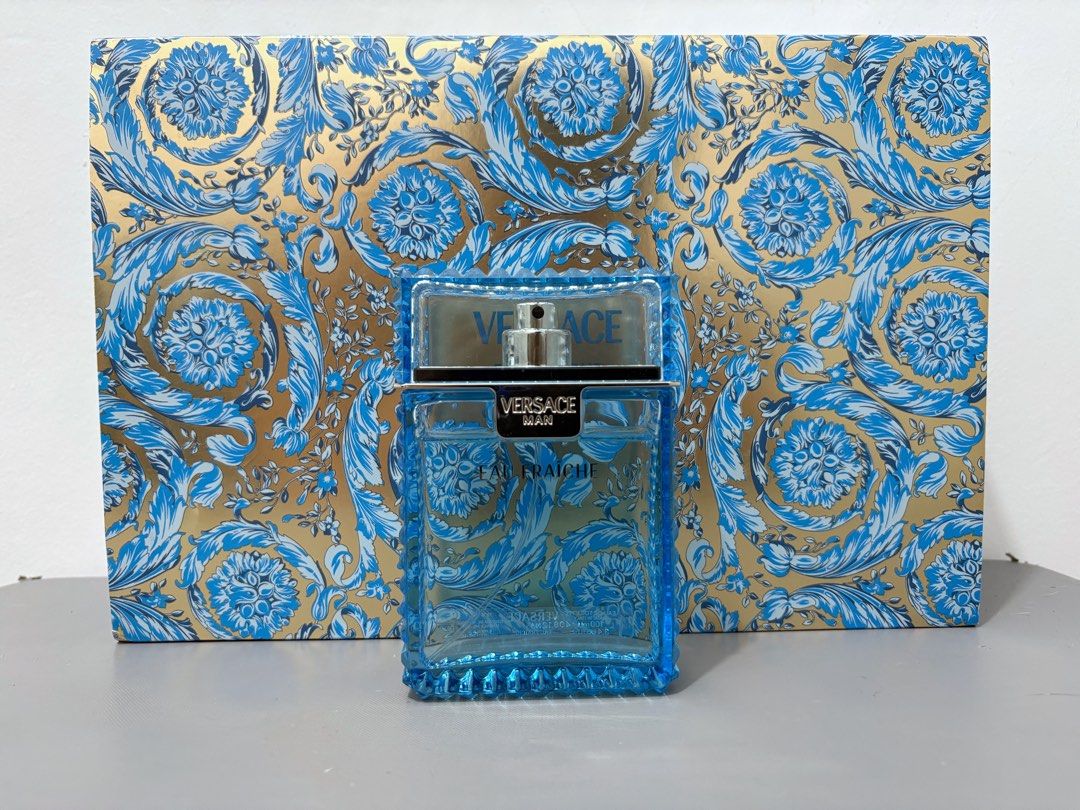 Versace Eau Fraiche (Category: Fragrance & Deodorants) located in Caloocan City. Submitted by 2mars (Listing ID 1469770982, Image 2). Description: Versace Eau Fraiche 100mL • was part of a gift set • with gift set box • see juice level in the photo.