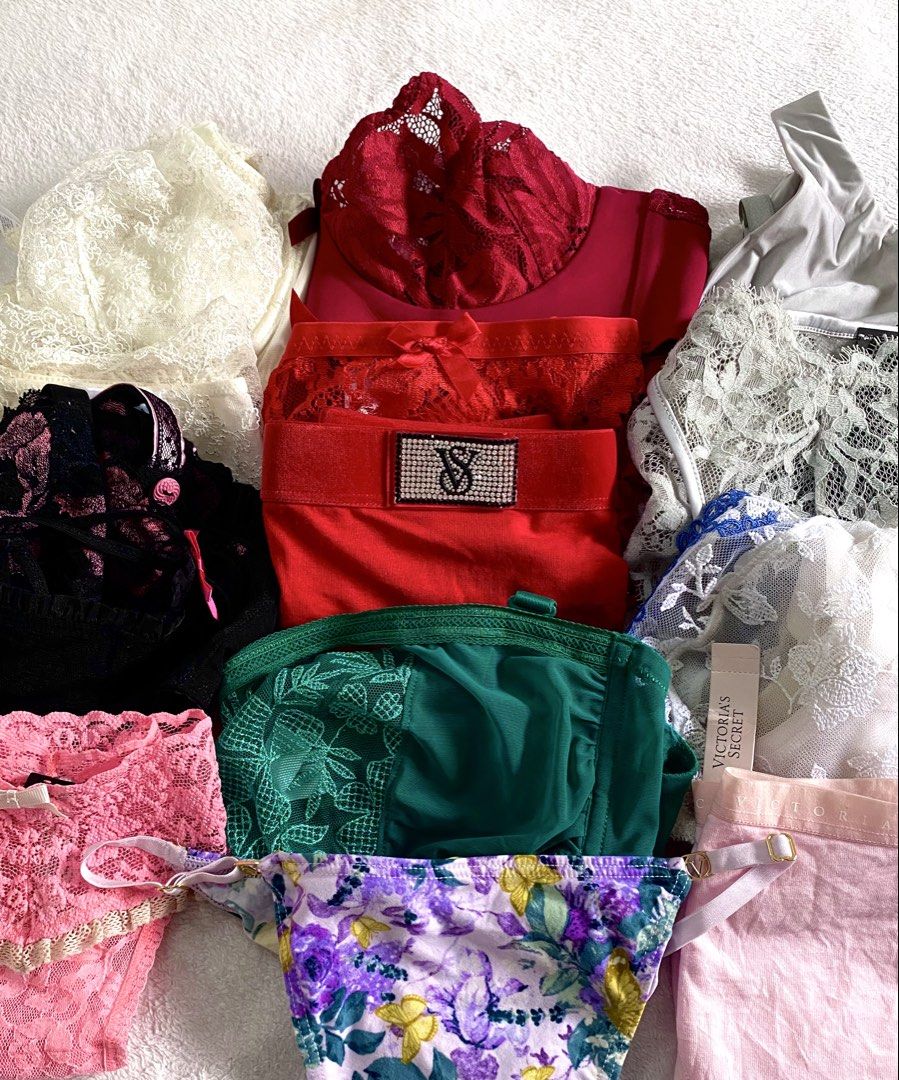 VICTORIA’S SECRET LARGE LINGERIE BUNDLE (Category: Undergarments & Loungewear) located in Pasig City. Submitted by leblancxx (Listing ID 1469812980, Image 1). Description: Authentic. Brandnew 15pcs. Large sizes only. 🎀 FREE FLEUR DU MAL LINGERIE.
