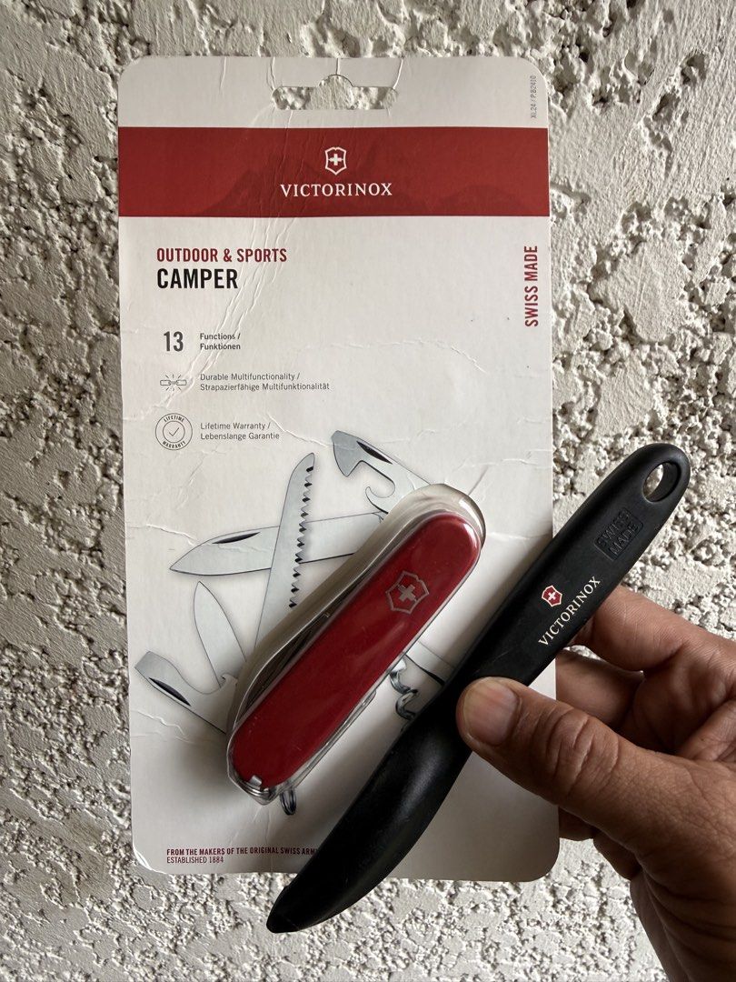 VICTORINOX (Category: Hiking & Camping) located in Calamba. Submitted by transitory (Listing ID 1469876564, Image 3). Description: For Sale VICTORINOX multi tool CAMPER (Outdoor and Sports) 13 functions Swiss Made Brand new freebie: Victorinox peeler ₱3,000 Calamba,Laguna location J&T shipping or Lalamove c/o buyer 09165870869 Pm or comment for faster transaction Salamat .