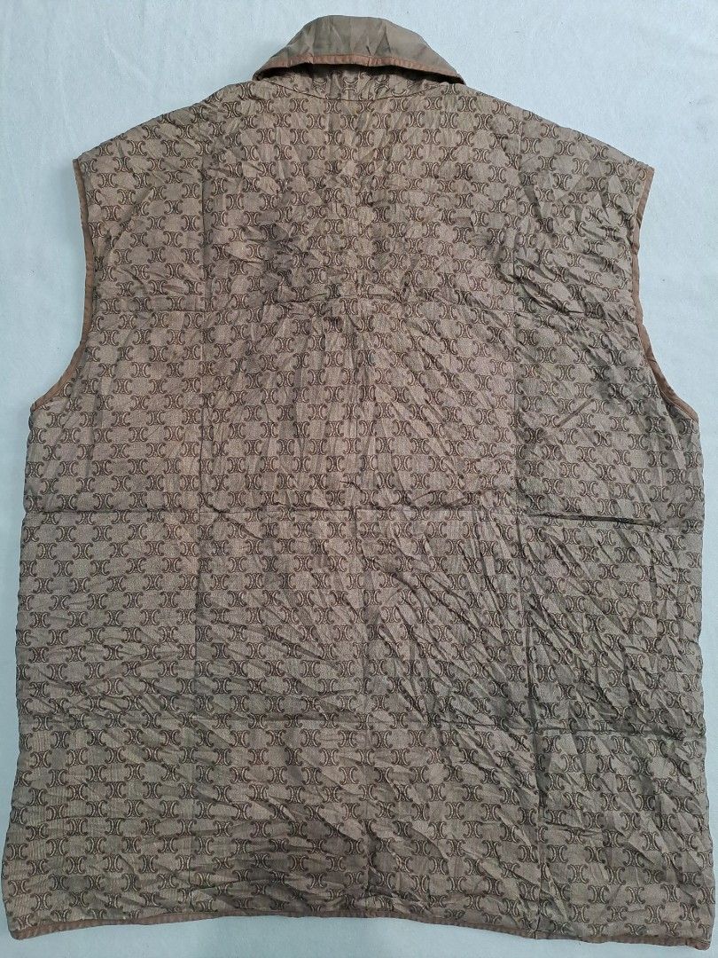Vintage 90's Celine Triomphe / Macadam monogram Vest (Category: Vests) located in Baguio. Submitted by che1224 (Listing ID 1469873529, Image 2). Description: Vintage 90's Celine Triomphe / Macadam monogram Vest Width: 23 Length: 27.