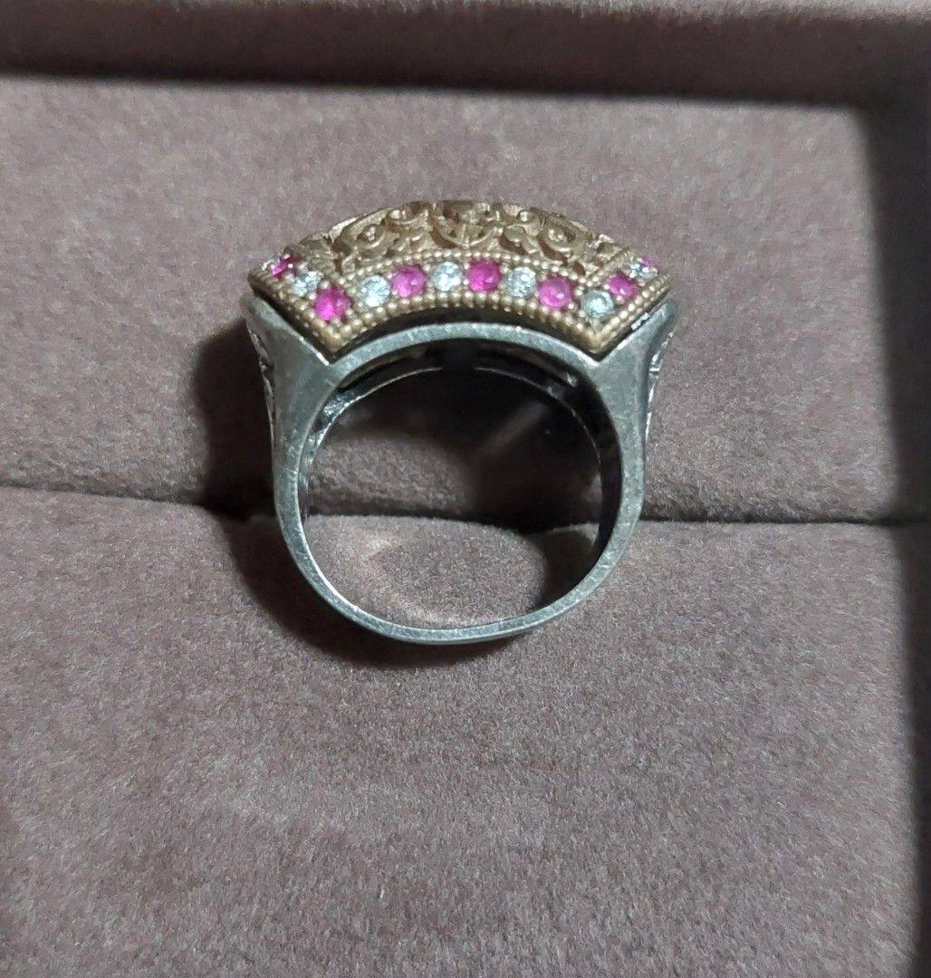Vintage Brass and Silver ring with ruby stone . (Category: Rings) located in Camaligan. Submitted by timeless-trinkets (Listing ID 1469895518, Image 2). Description: .
