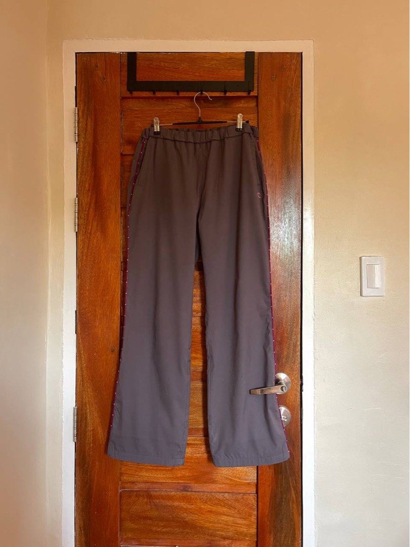 Vintage Champion Track Pants (Category: Coats, Jackets and Outerwear) located in San Luis. Submitted by revibeee (Listing ID 1469830168, Image 1). Description: FOR SALE VINTAGE CHAMPION TRACK PANTS SIZE LARGE ON TAG CAN FIT SIZE 23 TO 30 WAISTLINE LENGTH 40 INCHES GARTERIZED WAIST WITH DRAWSTRING AND SIDE POCKETS IN EXCELLENT CONDITION COLOR GRAY WITH MAGENTA STRIPE ACCENT KINDLY CHECK THE PHOTOS FOR THE COMPLETE DETAILS SUPER NICE IN ACTUAL COLO